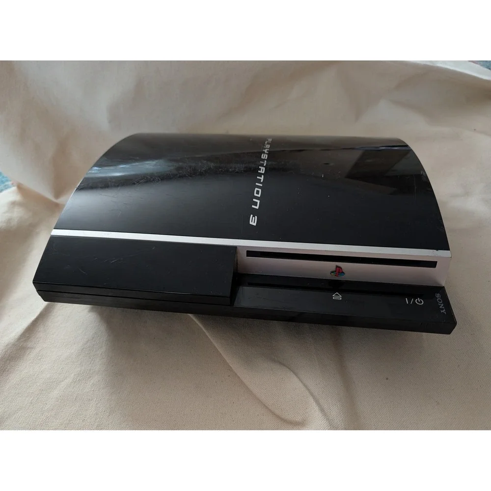 Sony PlayStation 3 PS3 Fat Console 80GB Black CECHL01 Bundle Controller Working